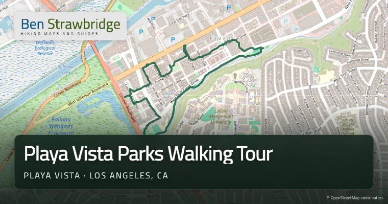 Playa Vista Parks Walking Tour — A Self-Guided Dog-Friendly Loop trail map