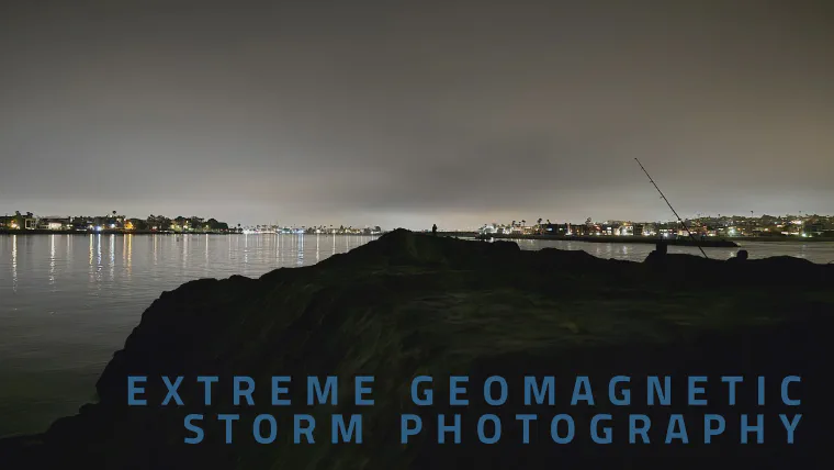 A long-exposure night photograph at the Marina del Rey breakwater