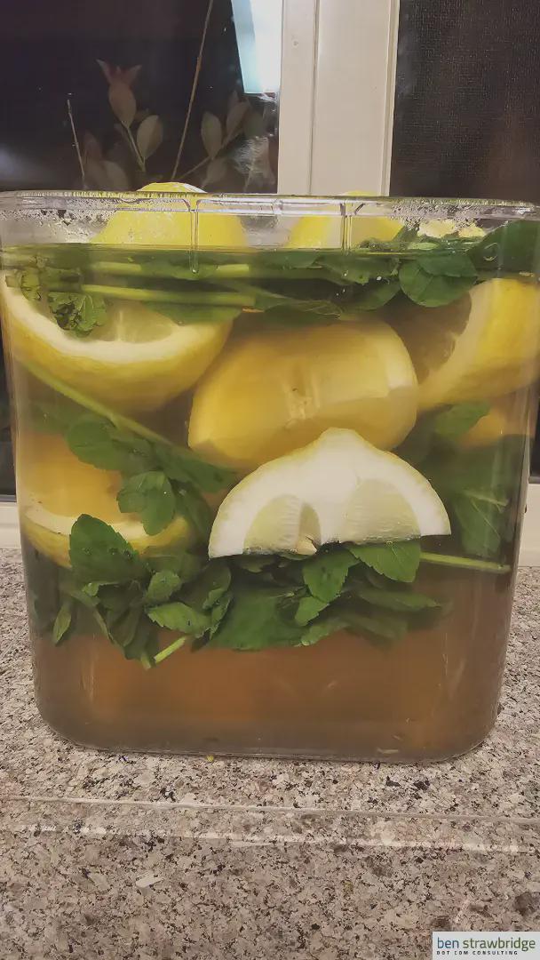 The final lemon mint concentrate